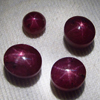 4 pcs - 100 Percent Natural - Star RUBY - Gorgeous Dark Red Colour Oval Round Cabochon Every Pcs Have 6 star Line size 6 - 8x9 mm